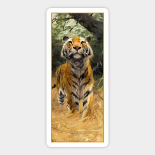 Tiger on the Watch by Wilhelm Kuhnert Sticker